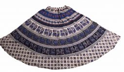 Cotton Skirt Navy White Blue 38"